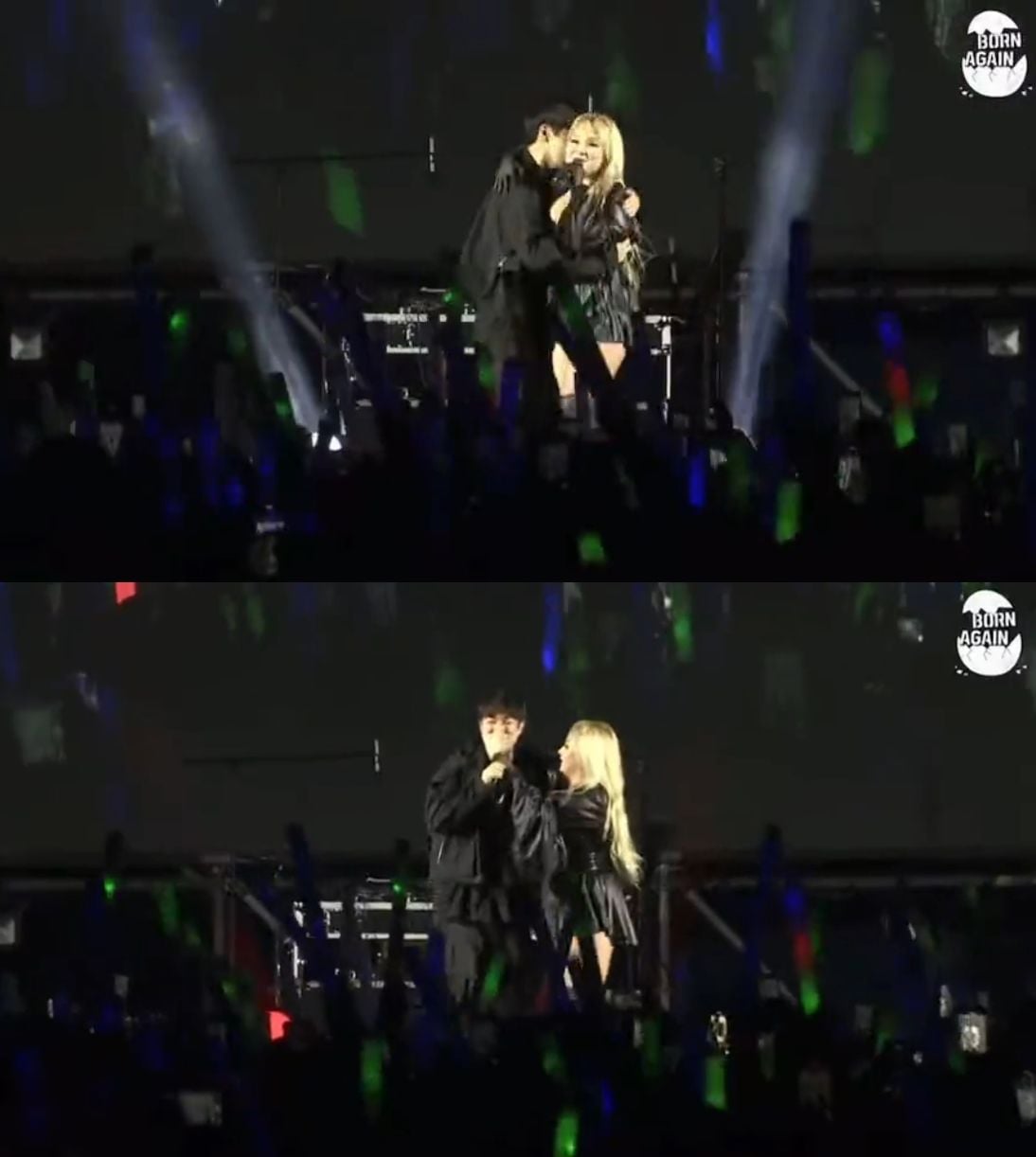 开唱遭男子突闯上台 CL递麦合唱化解危机