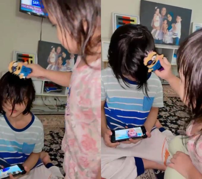 4岁妹贴心照顾6岁特殊姐 剥虾壳喂食清理屎尿牵手上学