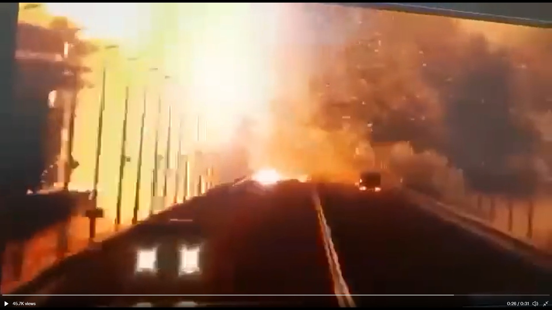 克里米亚桥大爆炸  俄称已有3人丧命