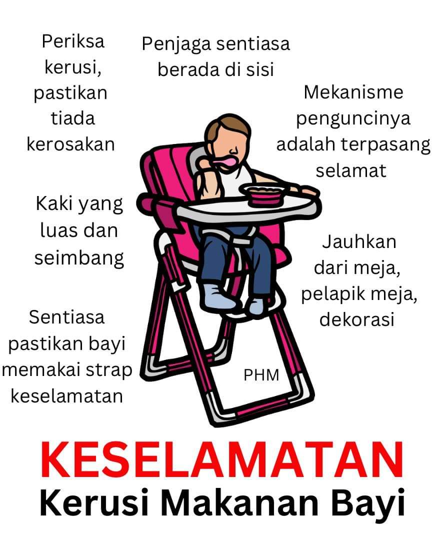 婴儿椅6大安全关键 大马公共卫生:椅脚要够宽 远离餐桌