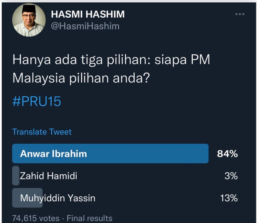 推特网民一面倒挺安华任相？国阵脸书支持者较多？