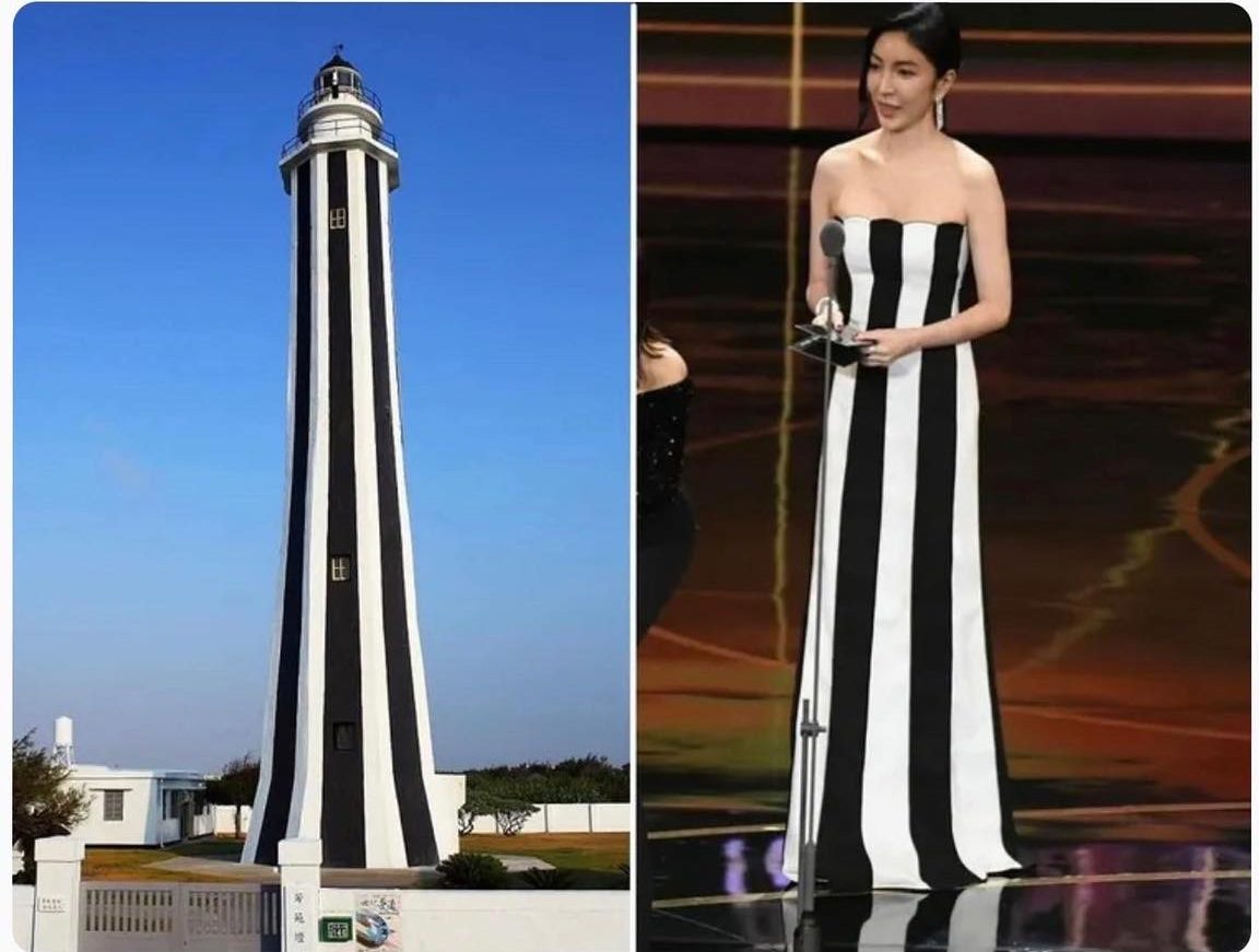 礼服撞衫彰化景点被封“最美灯塔” 杨谨华:欢迎来打卡