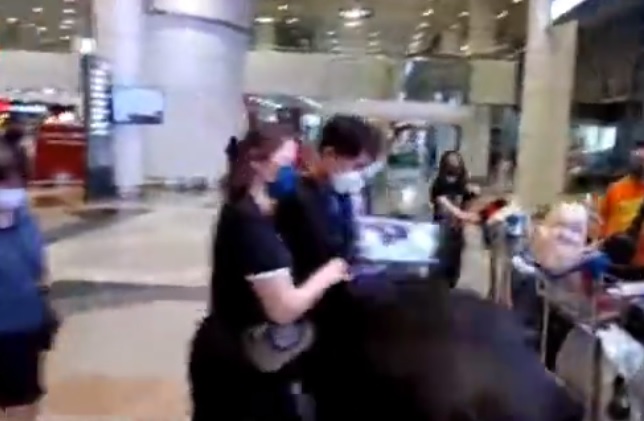 紫萱,回家了!家属全程不语 神情哀伤