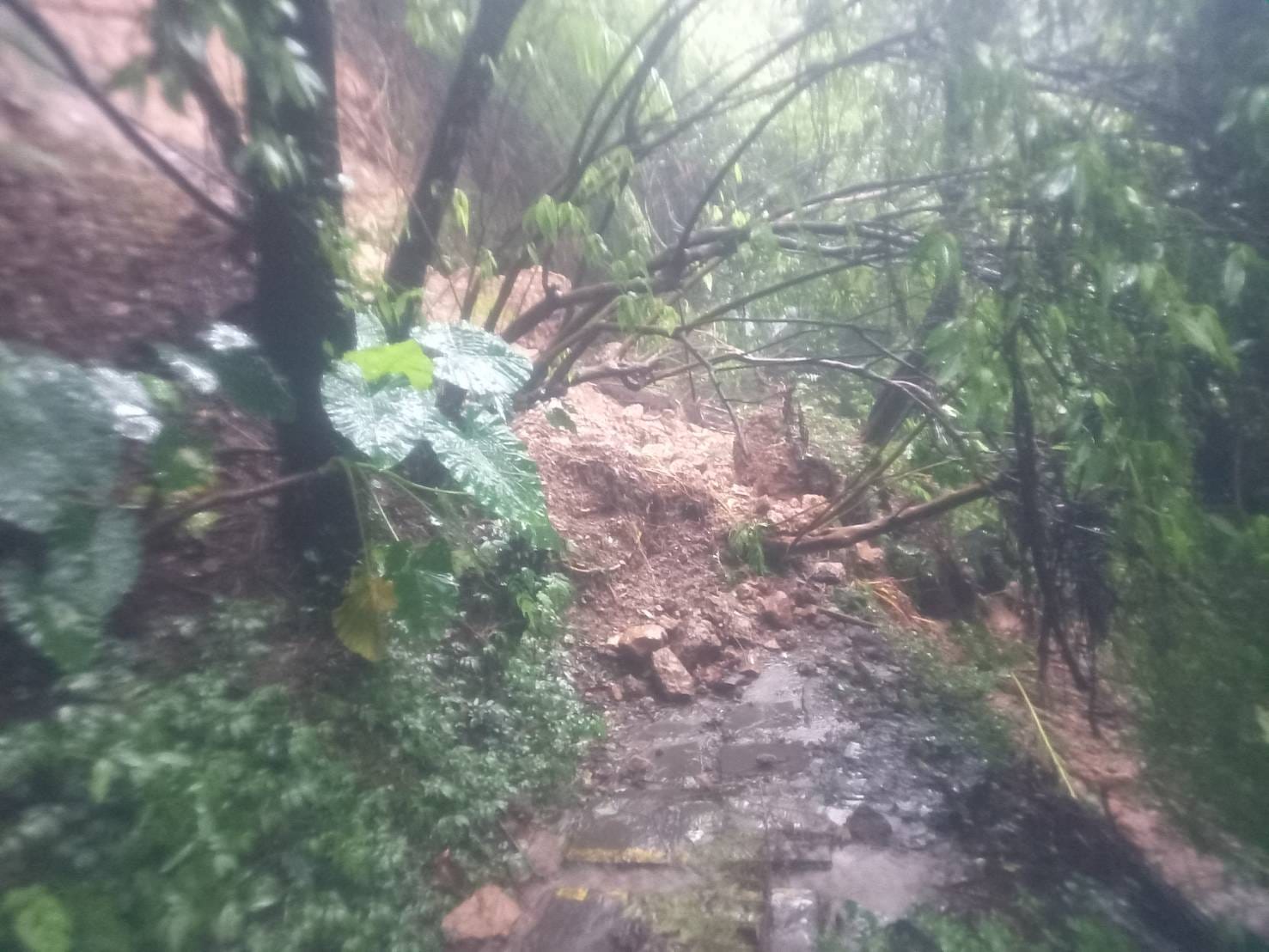 阳明山深夜爆发土石流 暂禁民众游客上山