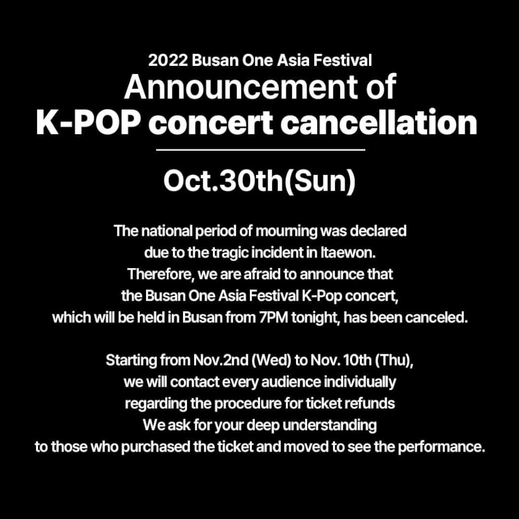 韩国哀悼梨泰院惨剧 公演停办节目停播