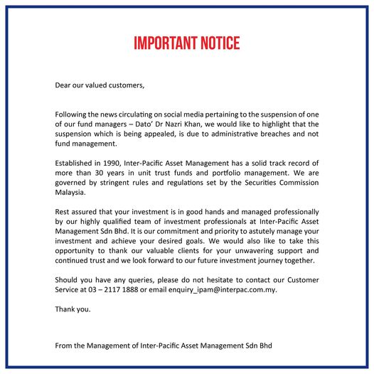 SC冻结nazri khan执照