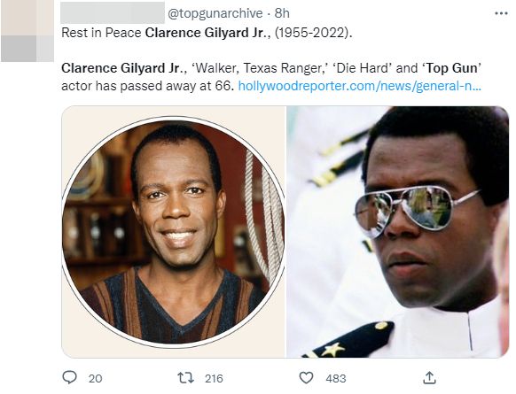 《壮志凌云》男星传过世 死因未明 享寿66岁