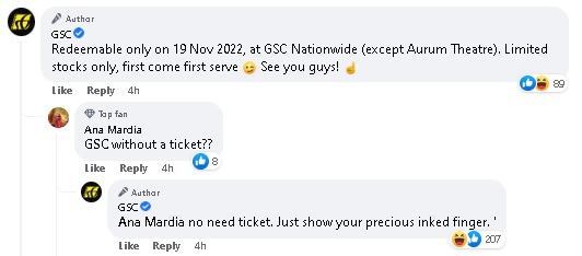 不用花钱真的送！投票日展示沾墨手指 GSC送爆米花