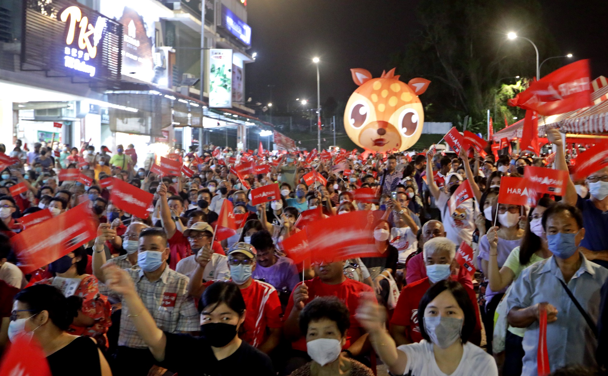 场面/希盟蕉赖选前之夜讲座1000人出席