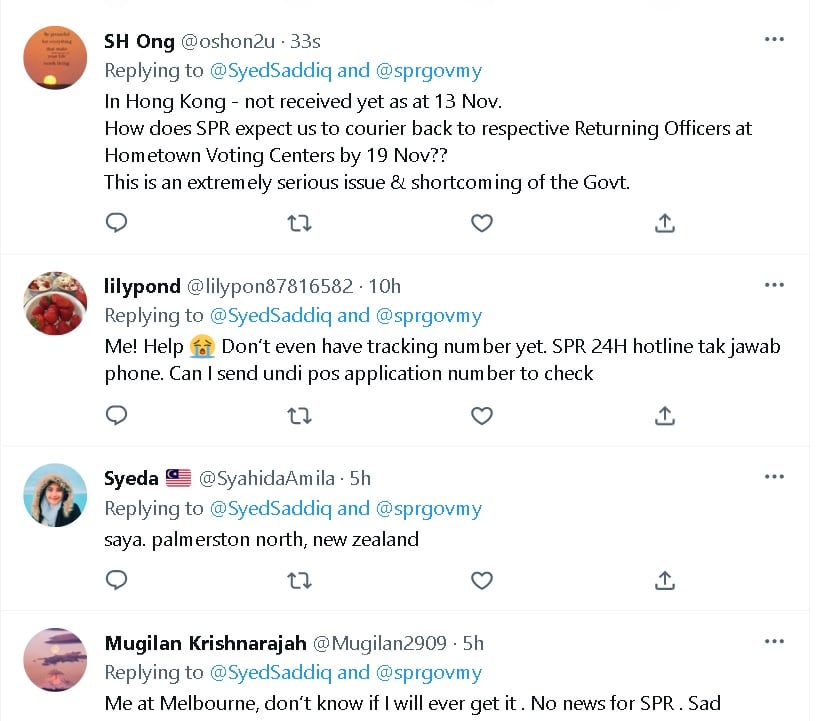 封面/邮寄选票在哪里 ? 超过10个国家以上的大马海外选民申诉未收到选票