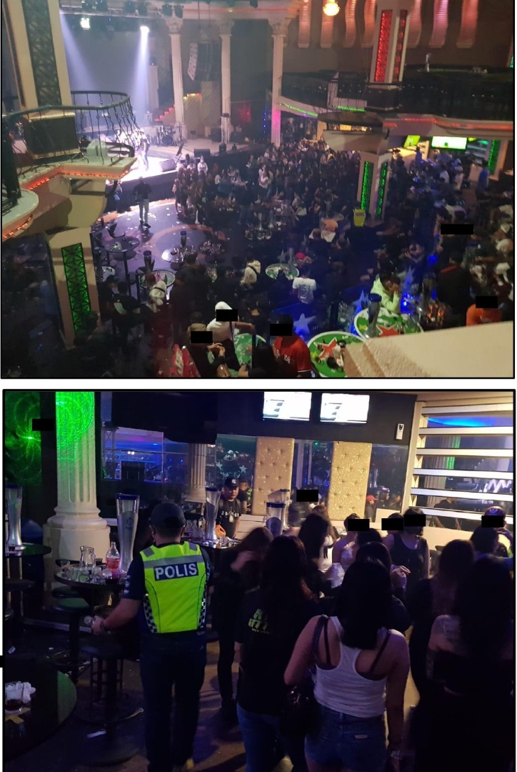 柔:新山一家娱乐中心超时营业,警方逮捕63名人士助查