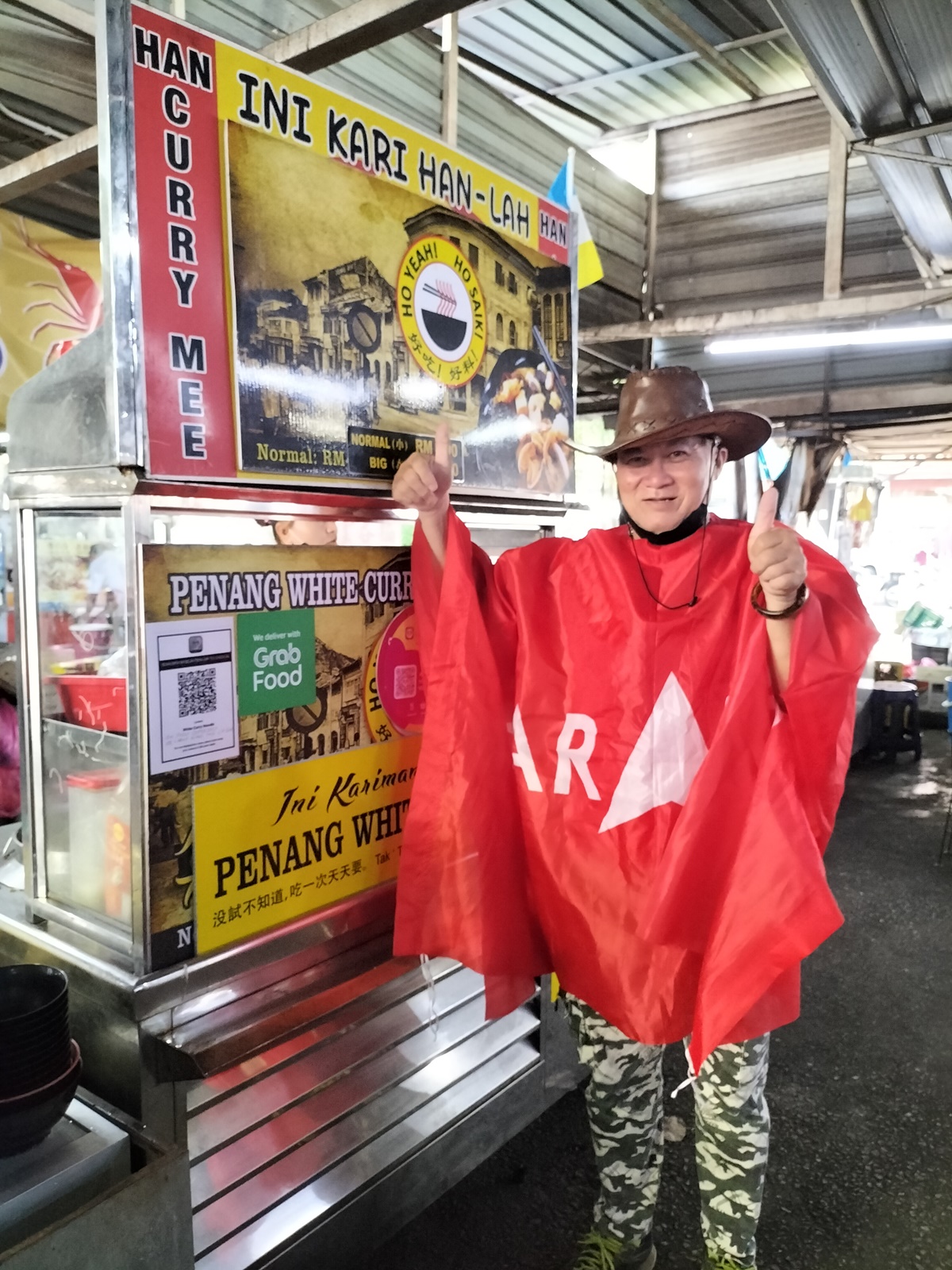 民主国运/若希盟胜选 咖喱面小贩免费派200碗咖喱面