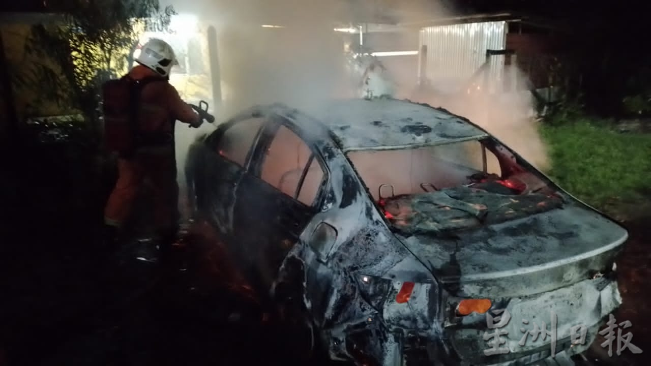 美罗 南北大道 一夜两宗烧车意外