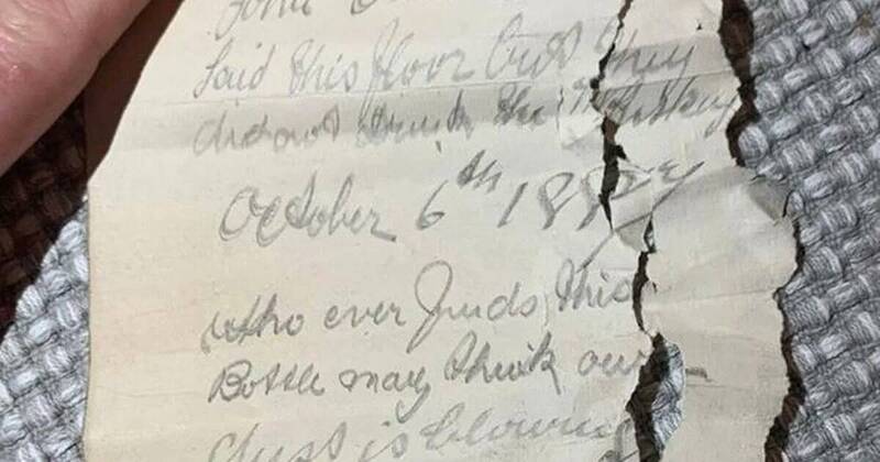 苏格兰水电工意外发现瓶中信 里面竟有135年前的惊喜讯息