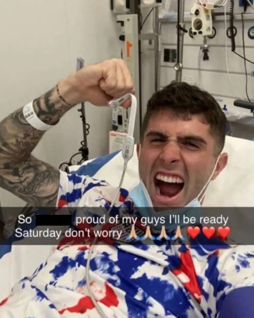 被撞伤治疗后踢完半场  普利西奇“用生命进球”