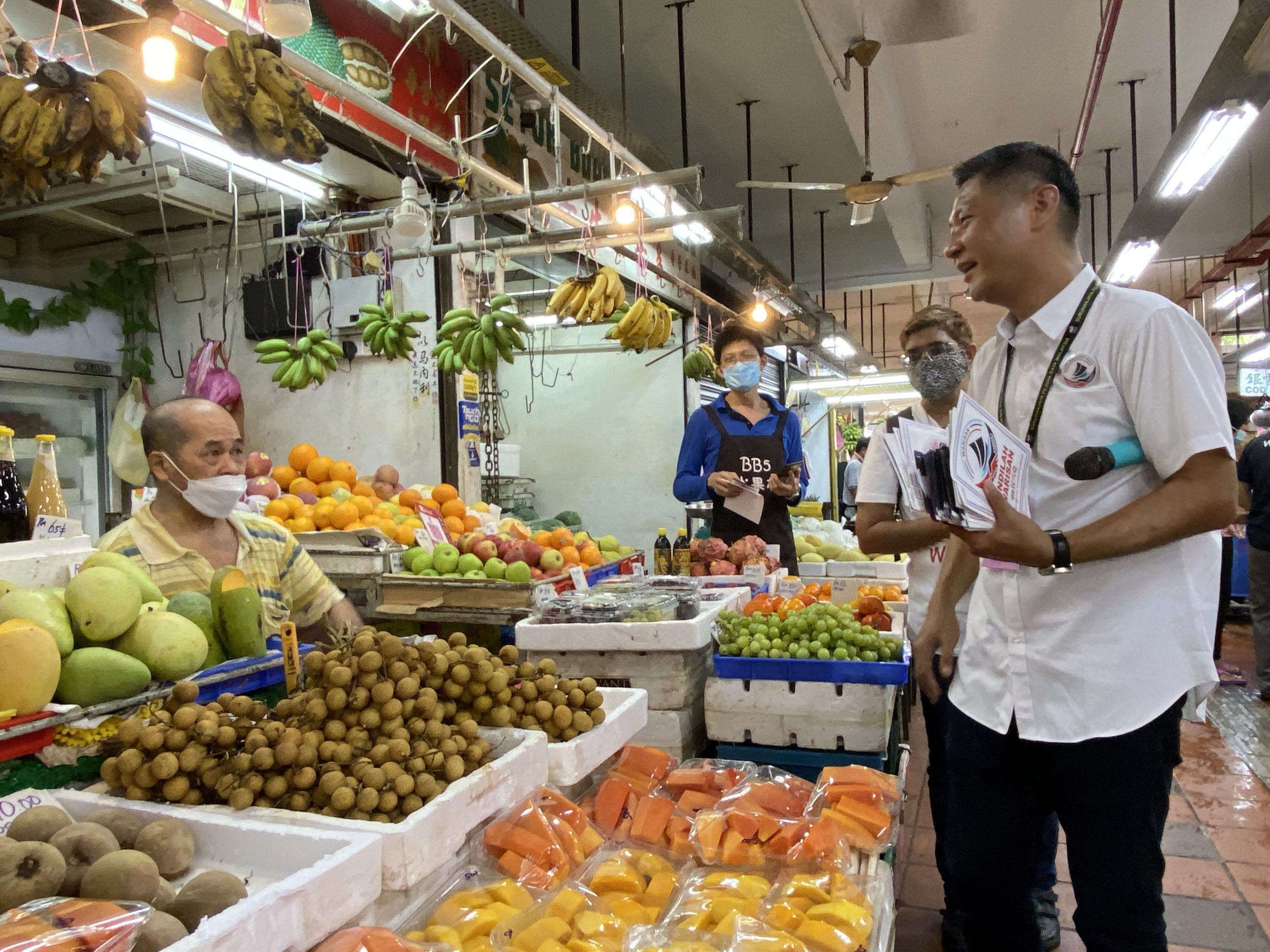 (大北马)巴刹拜票选民反应冷淡 林发寳:没被骂被赶已很好