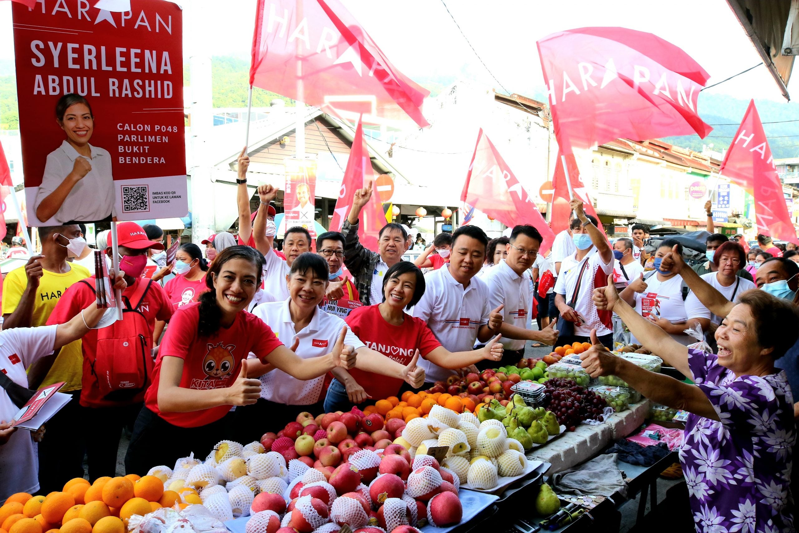 (大北马)希盟行动党3候选人亚依淡巴刹齐拜票