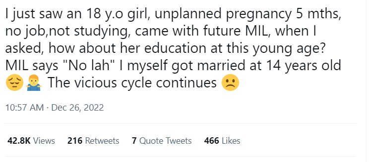 “不必读书！我也是14岁结婚”家婆不愿媳妇受教育 医生摇头