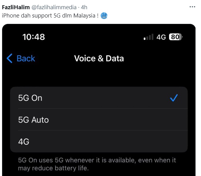大马iPhone用户可用5G了!iPhone11不支援
