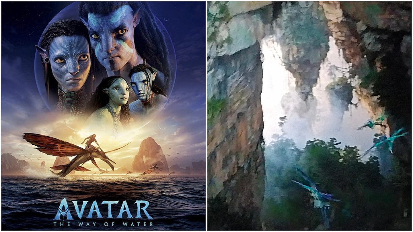 拚图)中外游客凡在电影《阿凡达：水之道》找到张家界峰林原型　免费畅游武陵源