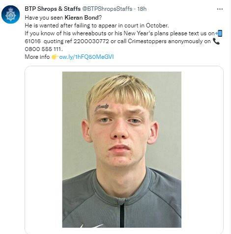 拼盘／英国警通缉纹面男 网讥 “名字都写脸上了还找不到”