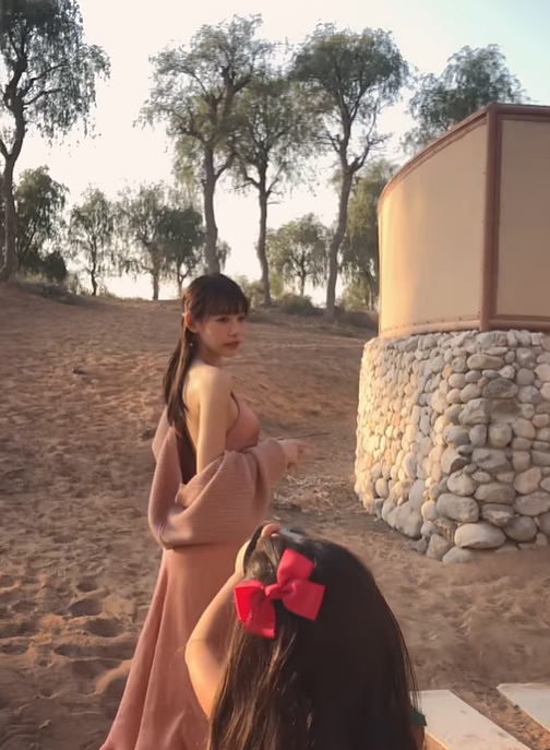 林明祯大派福利  疑真空晒白滑玉背