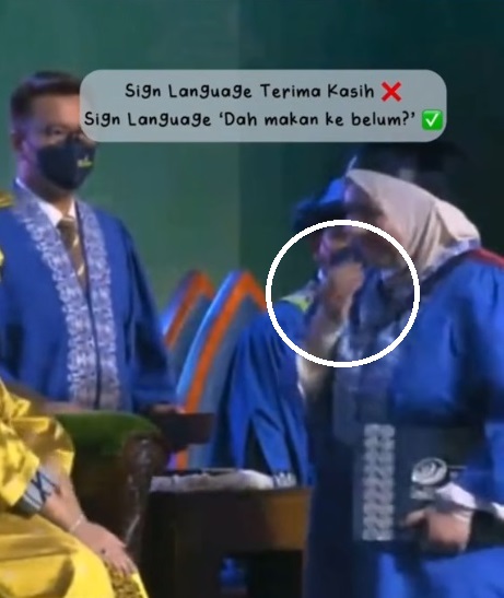 视频|毕业上台致谢太紧张 女生比错手语问副校监“吃饭了吗?”