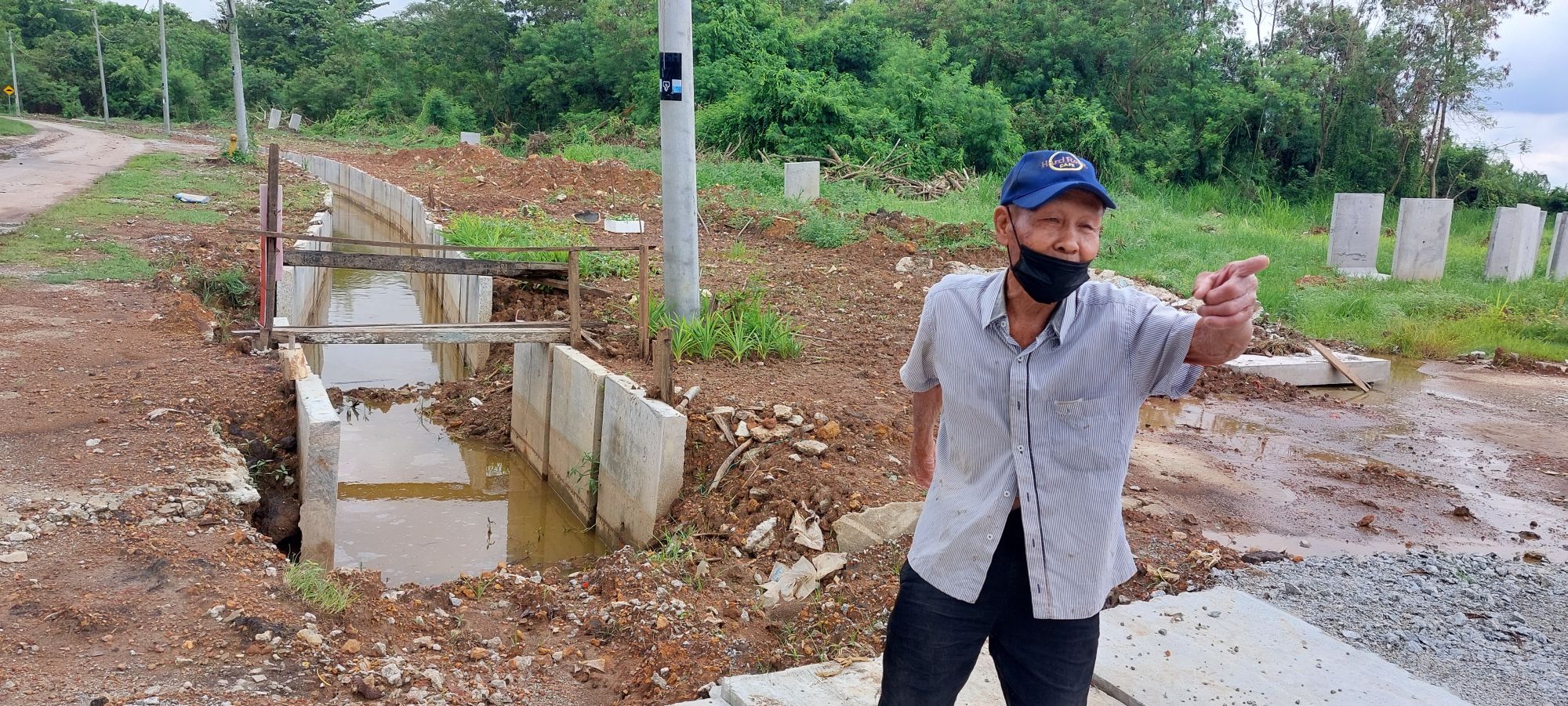 （古城第三版主文）往甲河的出水口没有提升，菜农担心无法解决闪电水灾