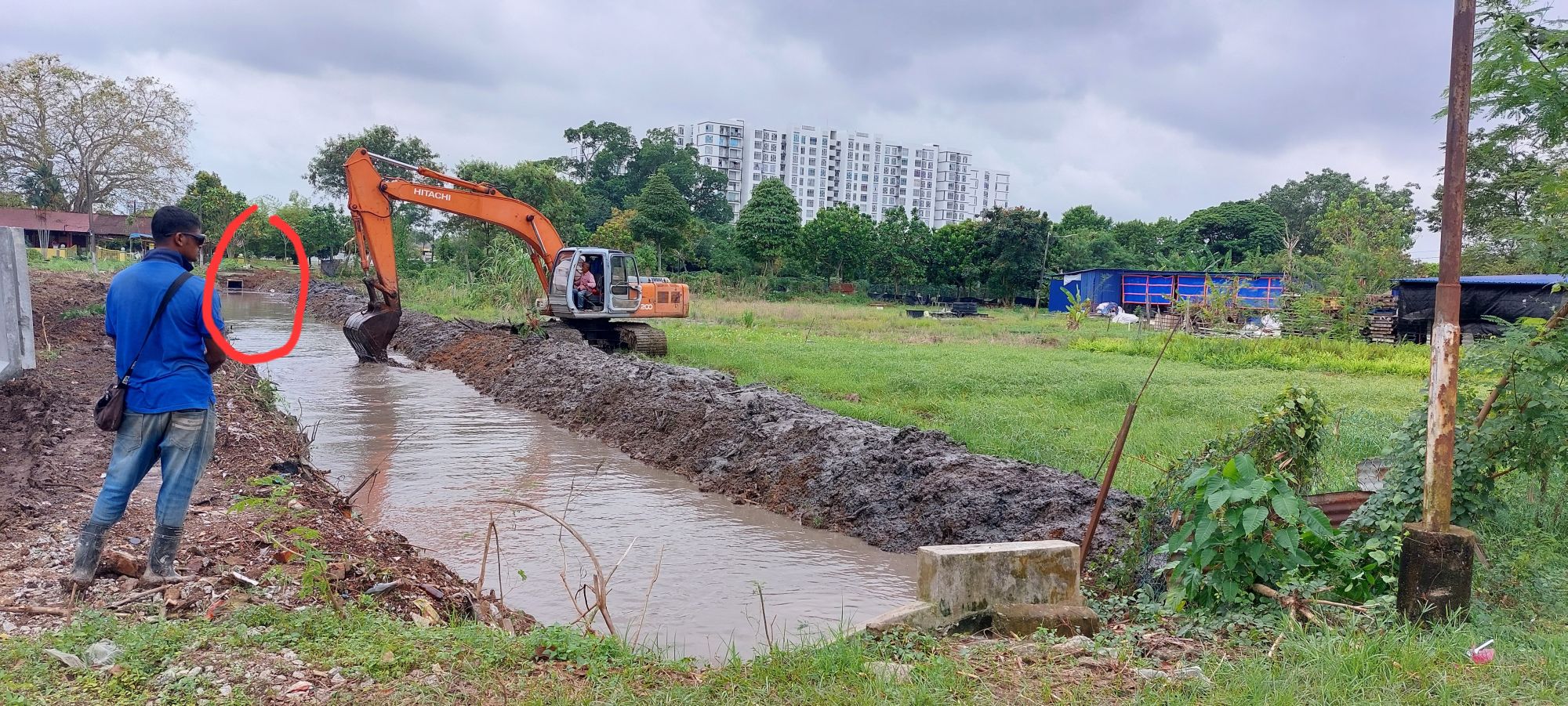 （古城第三版主文）往甲河的出水口没有提升，菜农担心无法解决闪电水灾