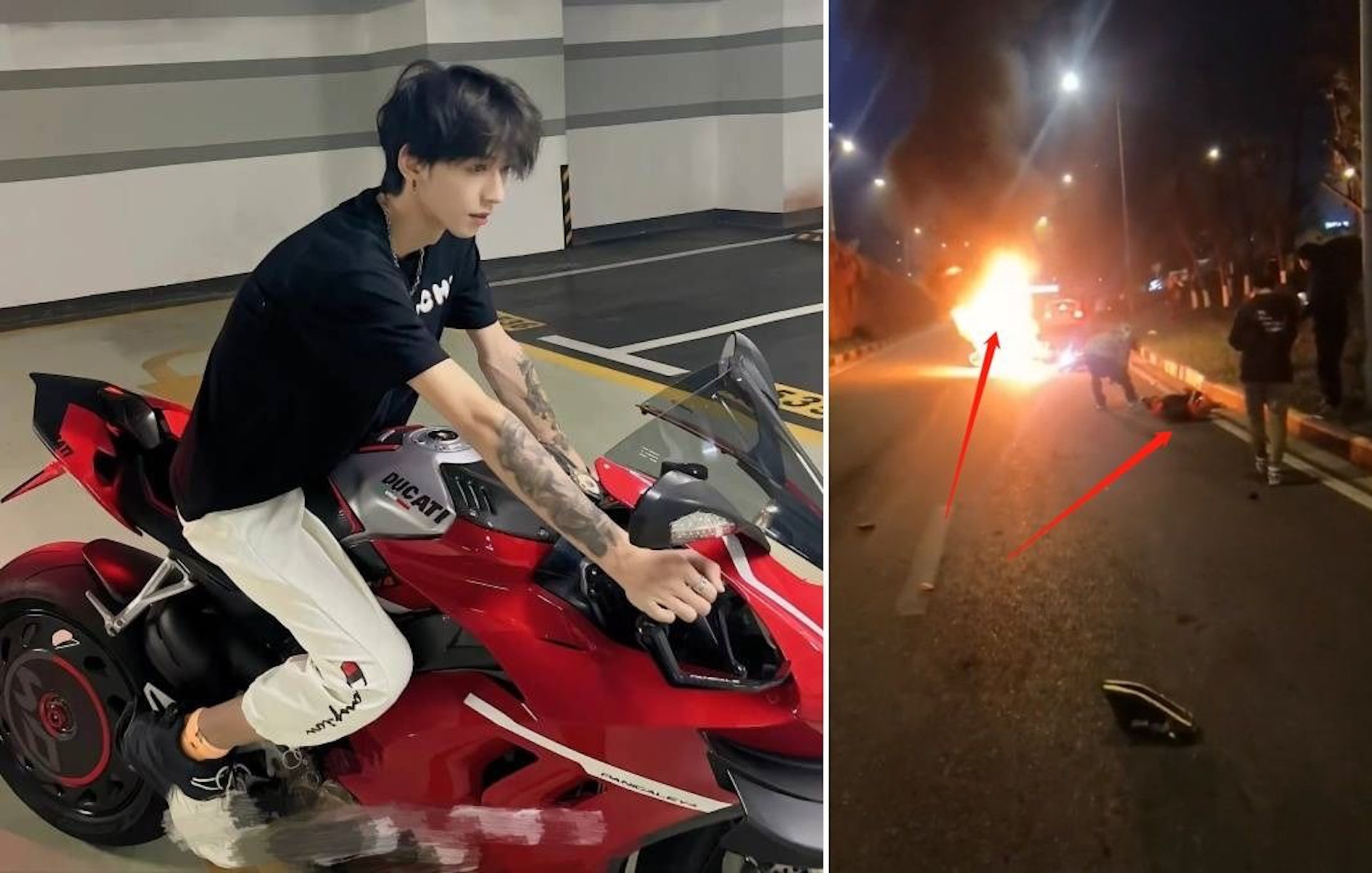 21岁网红骑摩托车对撞4死 7天前发文:以后坟离得近一点