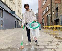 30天慢跑30城市 大学生伙义工清理街道