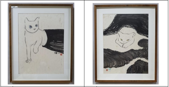 我国水墨画大师叶逢仪和女儿叶健一,慨捐128幅画作为吉兰丹中华独中筹募丹中教育发展基金