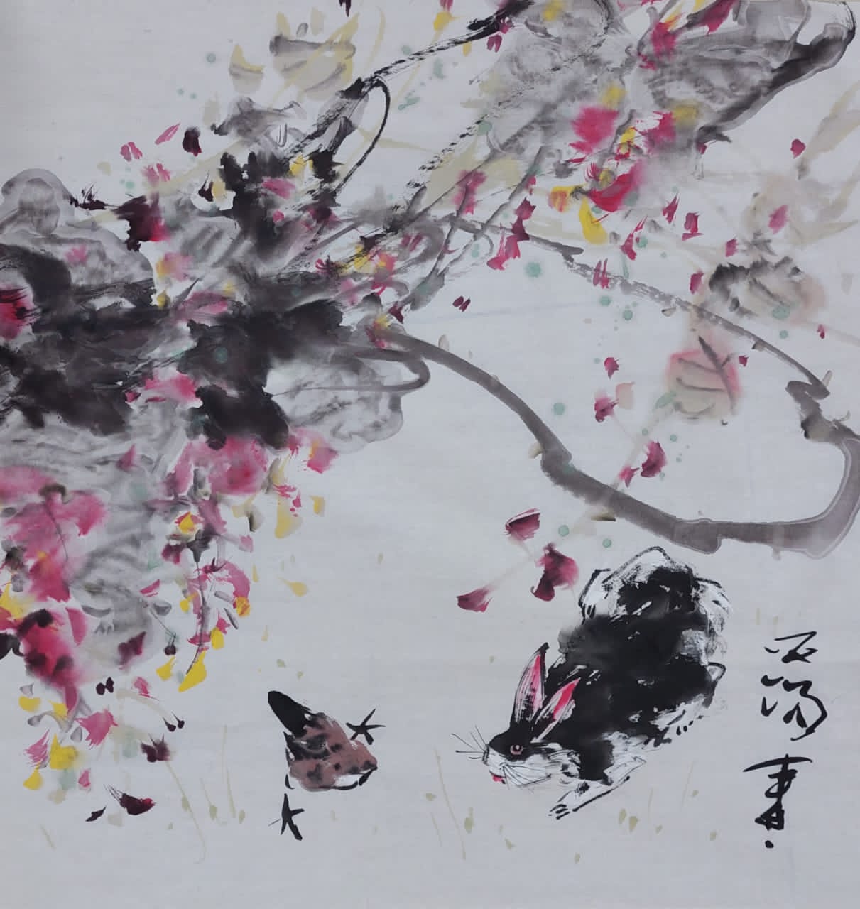 东：《新年备稿》张冠福画兔