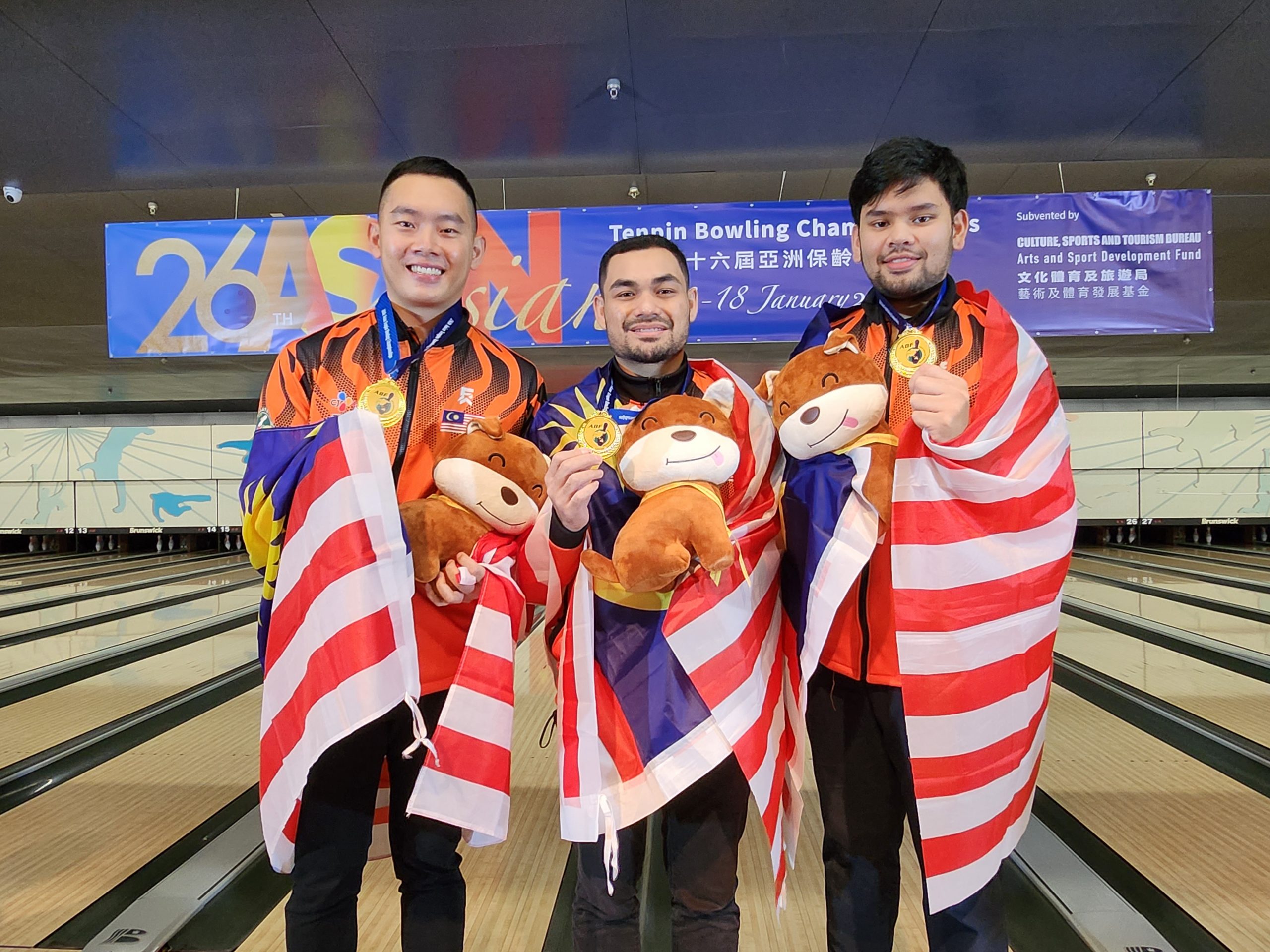 亚洲保龄球锦标赛 大马蝉联男三人冠军