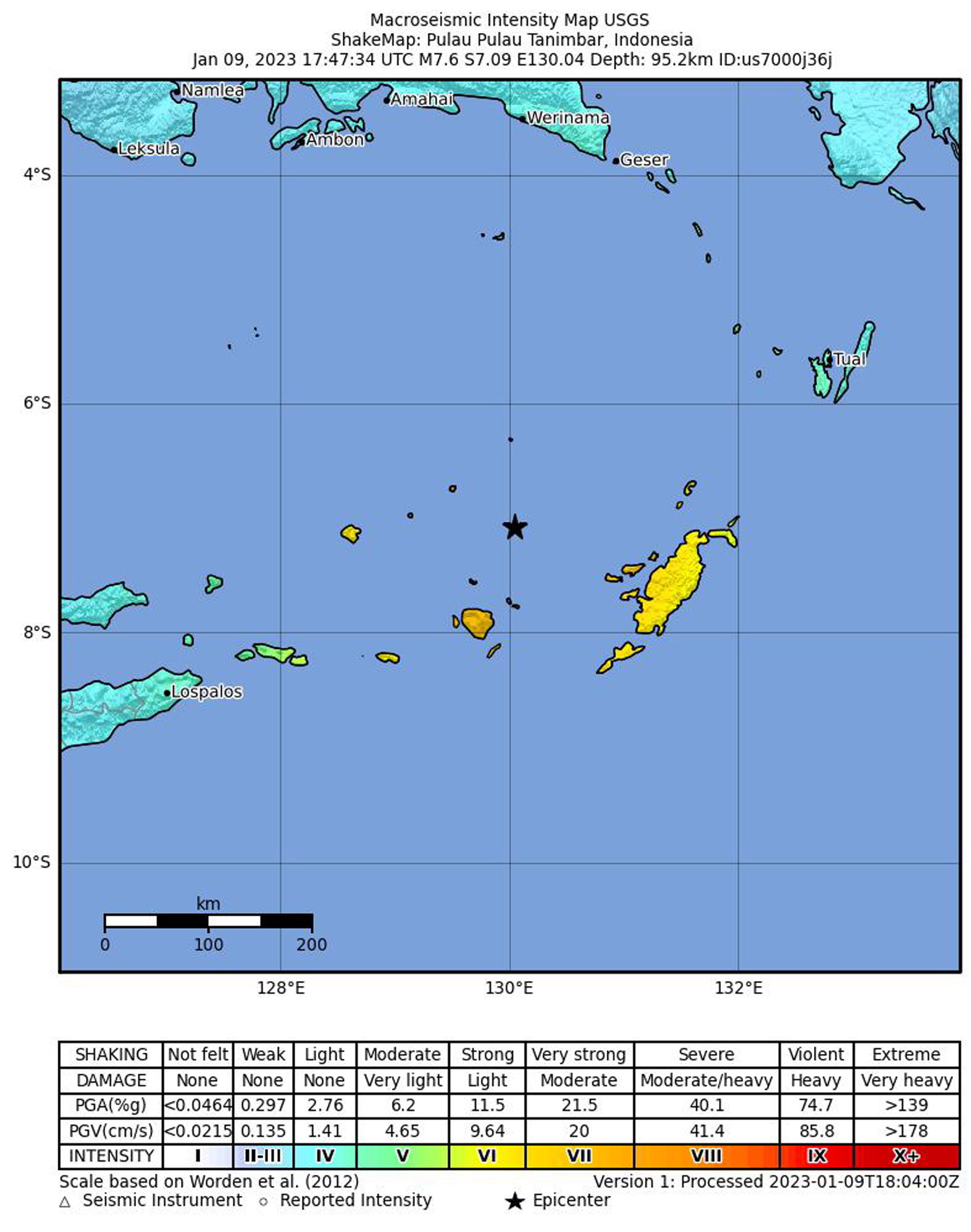 印尼发生7.6级强烈地震 当局一度发海啸预警