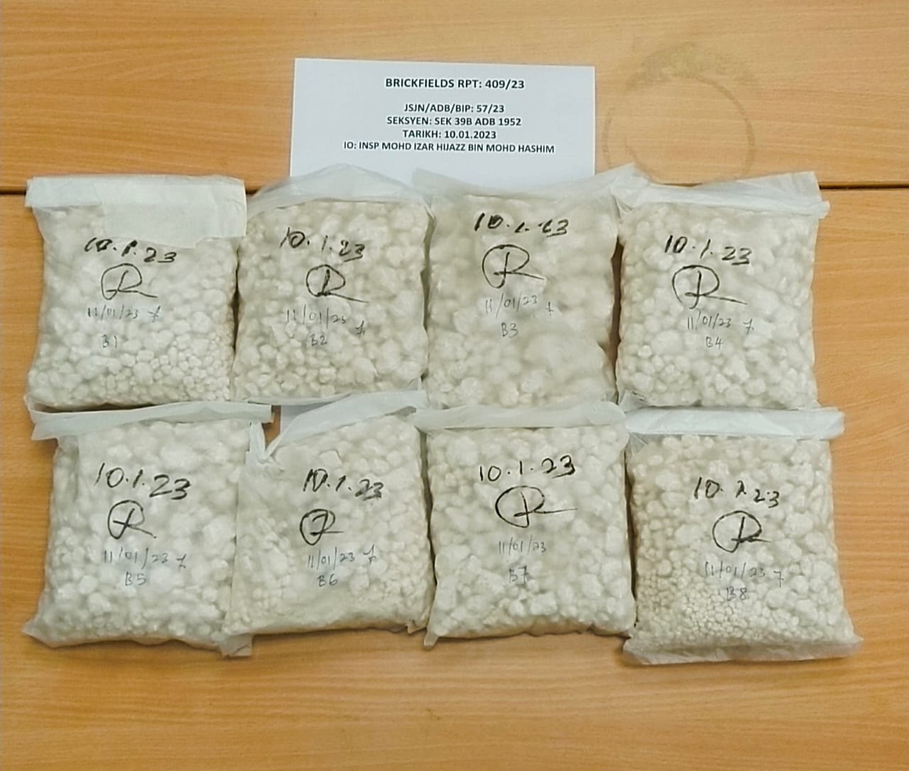 大都会/隆警破获贩毒集团,起总值15万4000令吉毒品