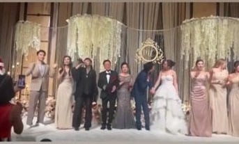 情侣装出席婚礼 郭柏妍丁子朗疑假戏真做