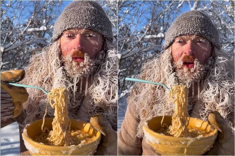 拼盘/都结冰了!实境秀寒冬吃面 网友只在乎:你用什么睫毛膏