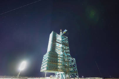 有片)从地球拍摄的“天宫”照片 如今在“天宫”向地球展出