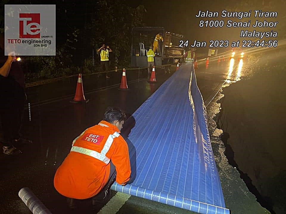 柔:双溪地南路往乌鲁地不佬坍塌封路 公路使用者受促改道