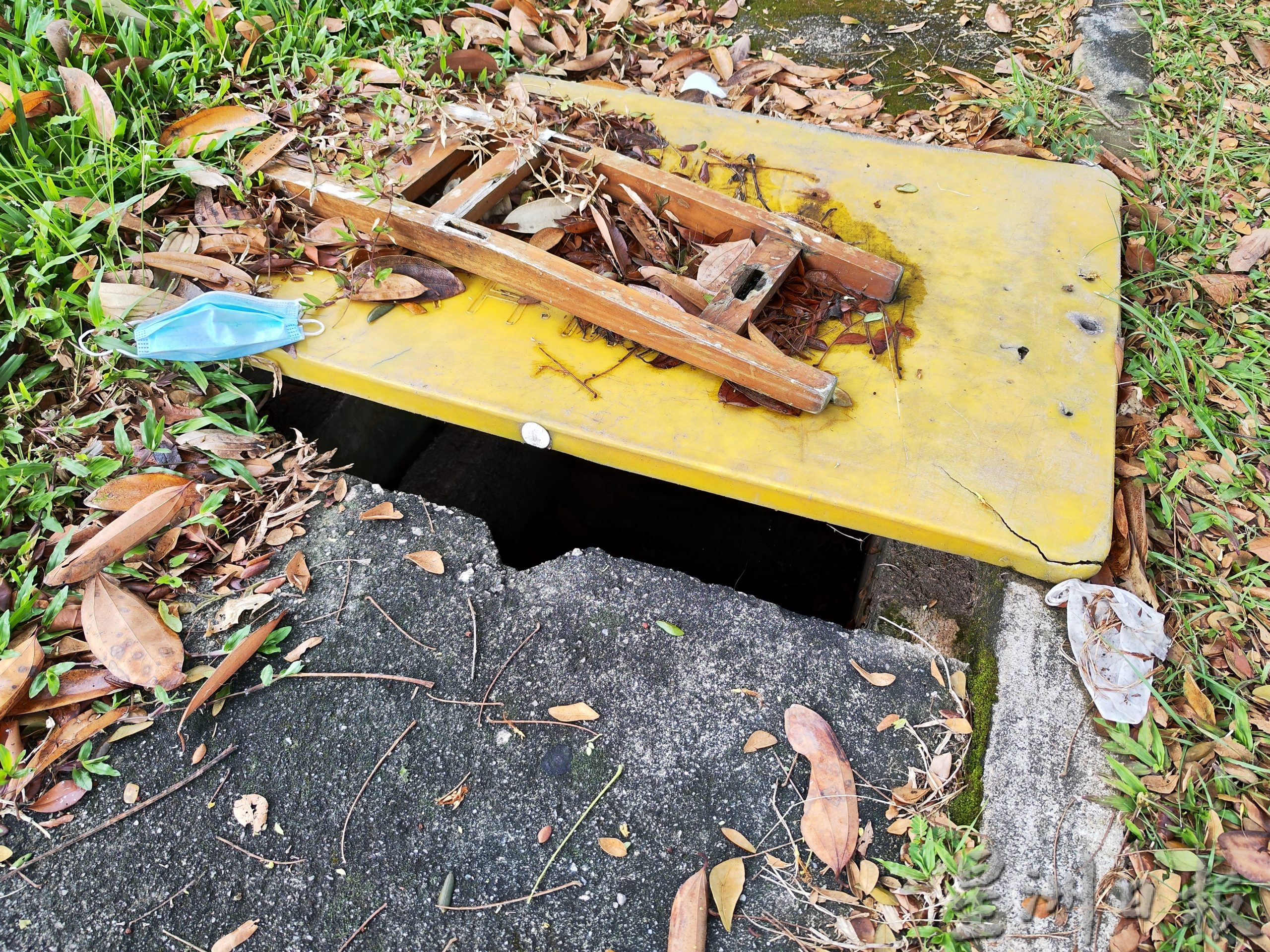 新山斯里士登基组屋沟渠盖不翼而飞，衍生安全隐忧