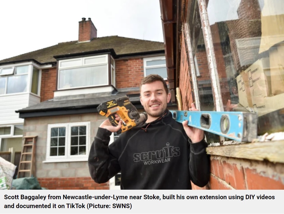 看YouTube自学改造房屋 男子现省18万装修费