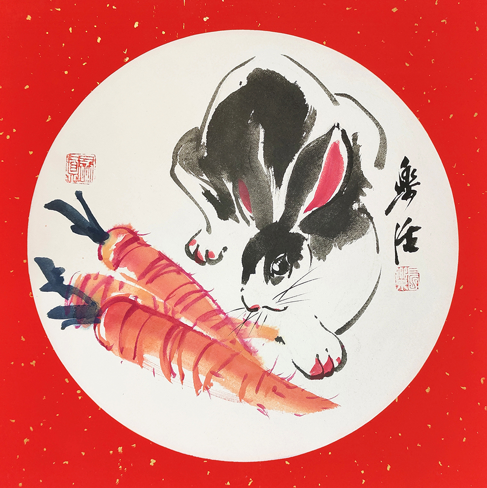 社区精彩主文--水墨兔小品展