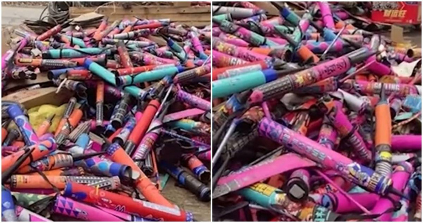 跨年另类商机　她回收460公斤“烟火废纸筒”小赚352令吉