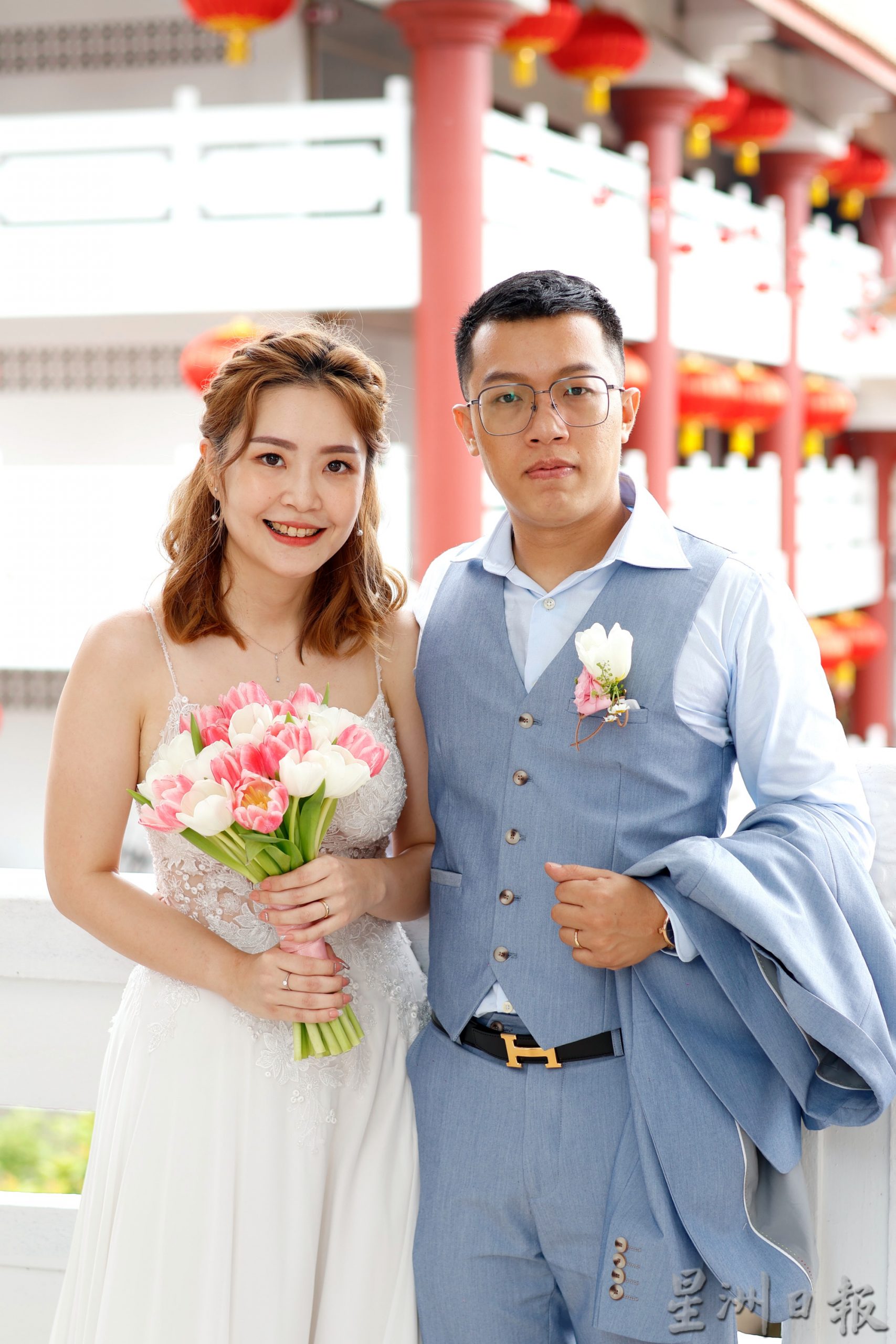 东:元宵节12对新人在彭亨佛教会进行集体婚姻注册仪式