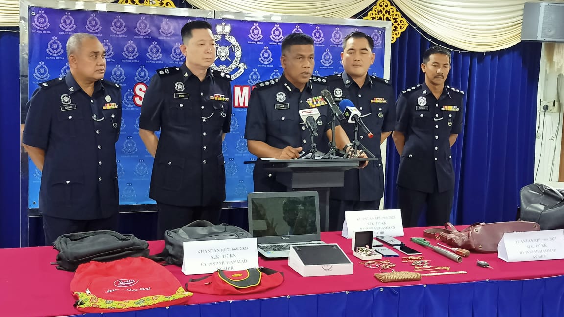 东:关丹警方破“米鲁犬党”窃案,捕2贼和1名71岁贼赃买家。