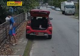 乱扔垃圾入河被拍·大专生到警局自首