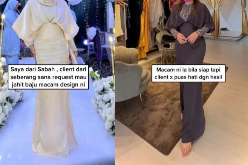 伤心三天三夜赶制礼服被退货 女裁缝感谢KL顾客最后买下