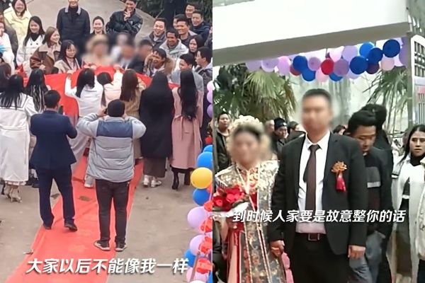 前女友组团大闹婚宴“把你搞报废”!新郎一看崩溃:小时候不懂事
