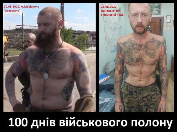 在俄被俘逾百日暴瘦 亚速营第一营营长离世